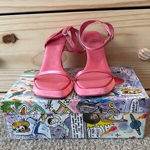 Jeffrey Campbell Satin Pink Heels